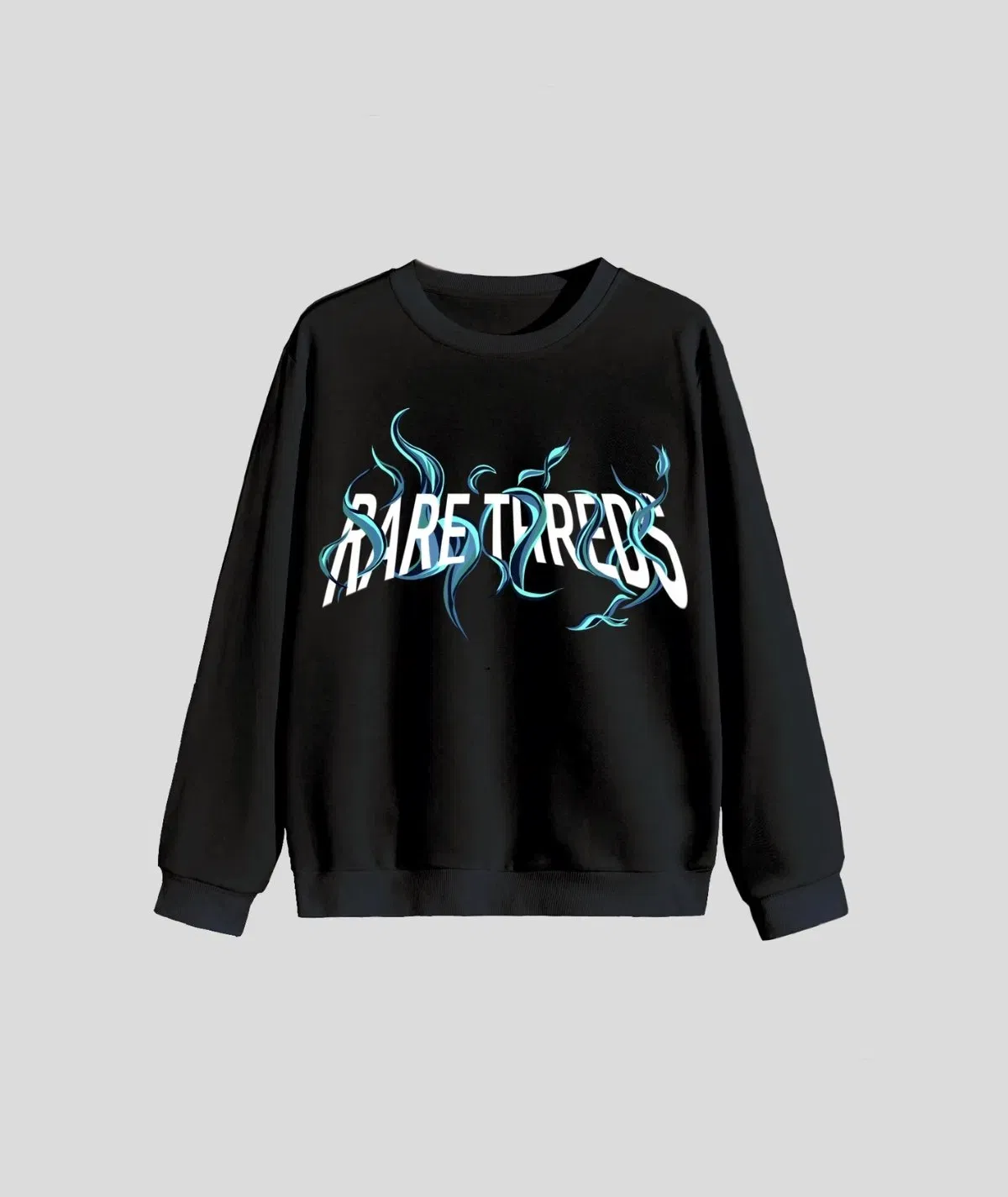 Volcanic Flames Glow-Print Sweatshirt – Black