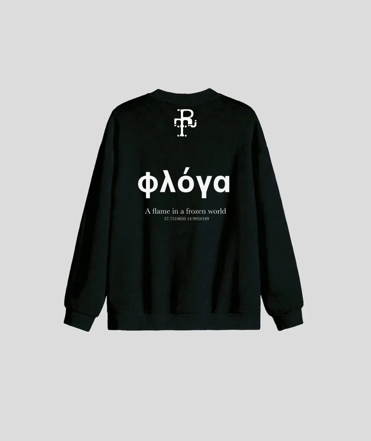 Volcanic Flames Glow-Print Sweatshirt – Black