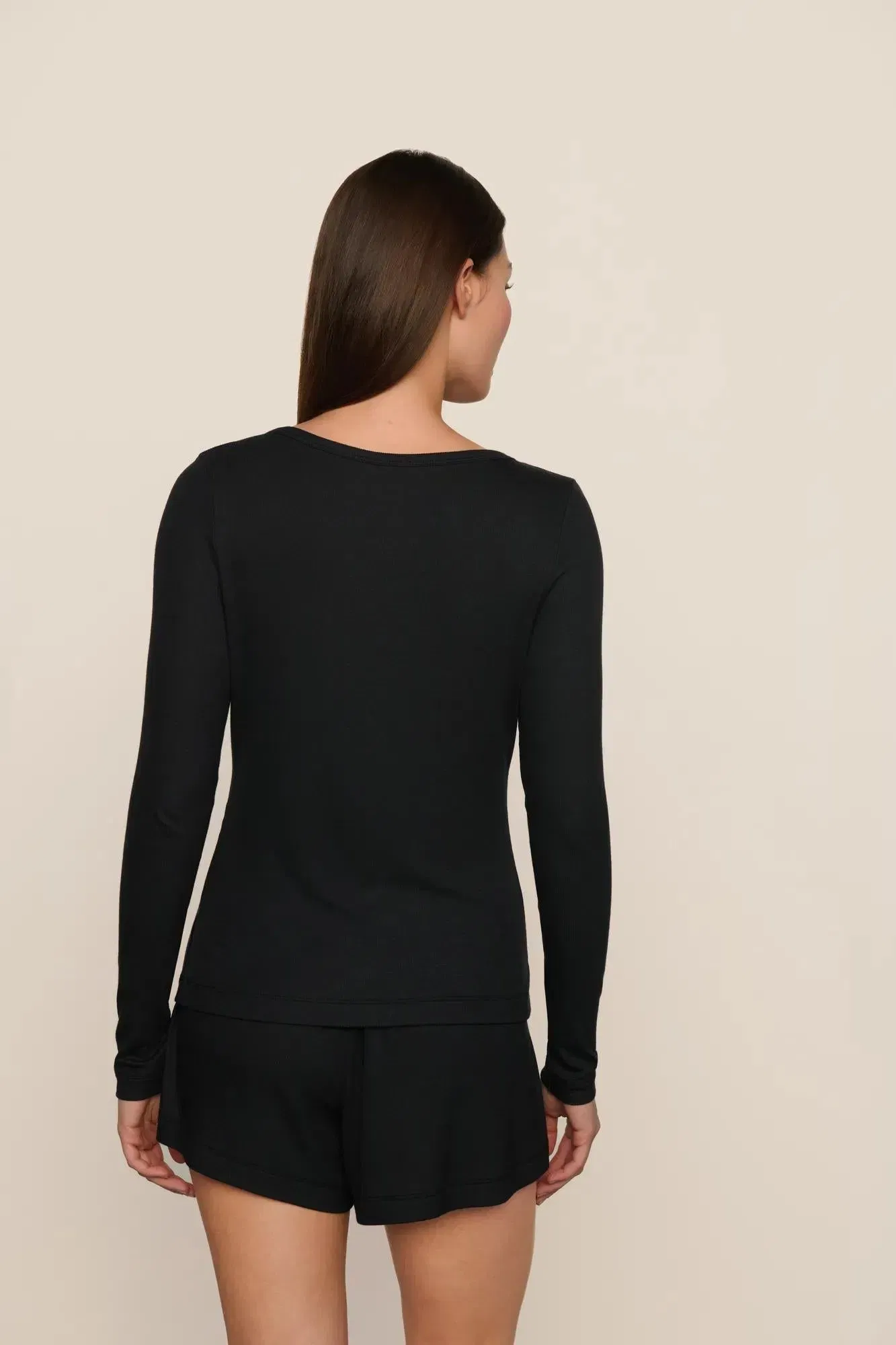 Dream Rib Long Sleeve Henley T-Shirt