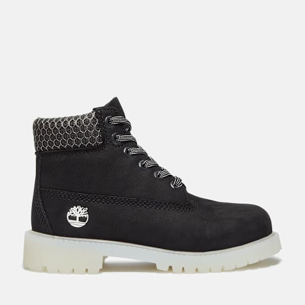Youth Timberland Premium 6-Inch Waterproof Boot Black Nubuck