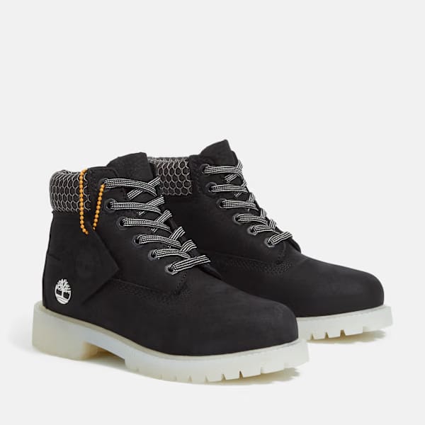 Youth Timberland Premium 6-Inch Waterproof Boot Black Nubuck