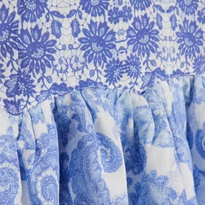 Blue Floral Rara Skirt