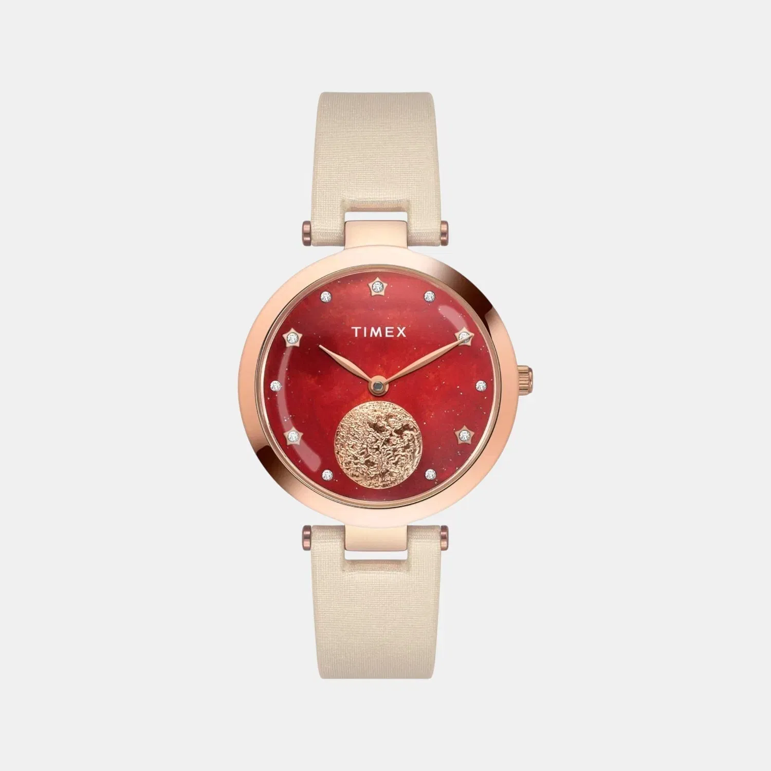 Timex Fashion Women Quartz Dial Analog Leather Watch Twel19201