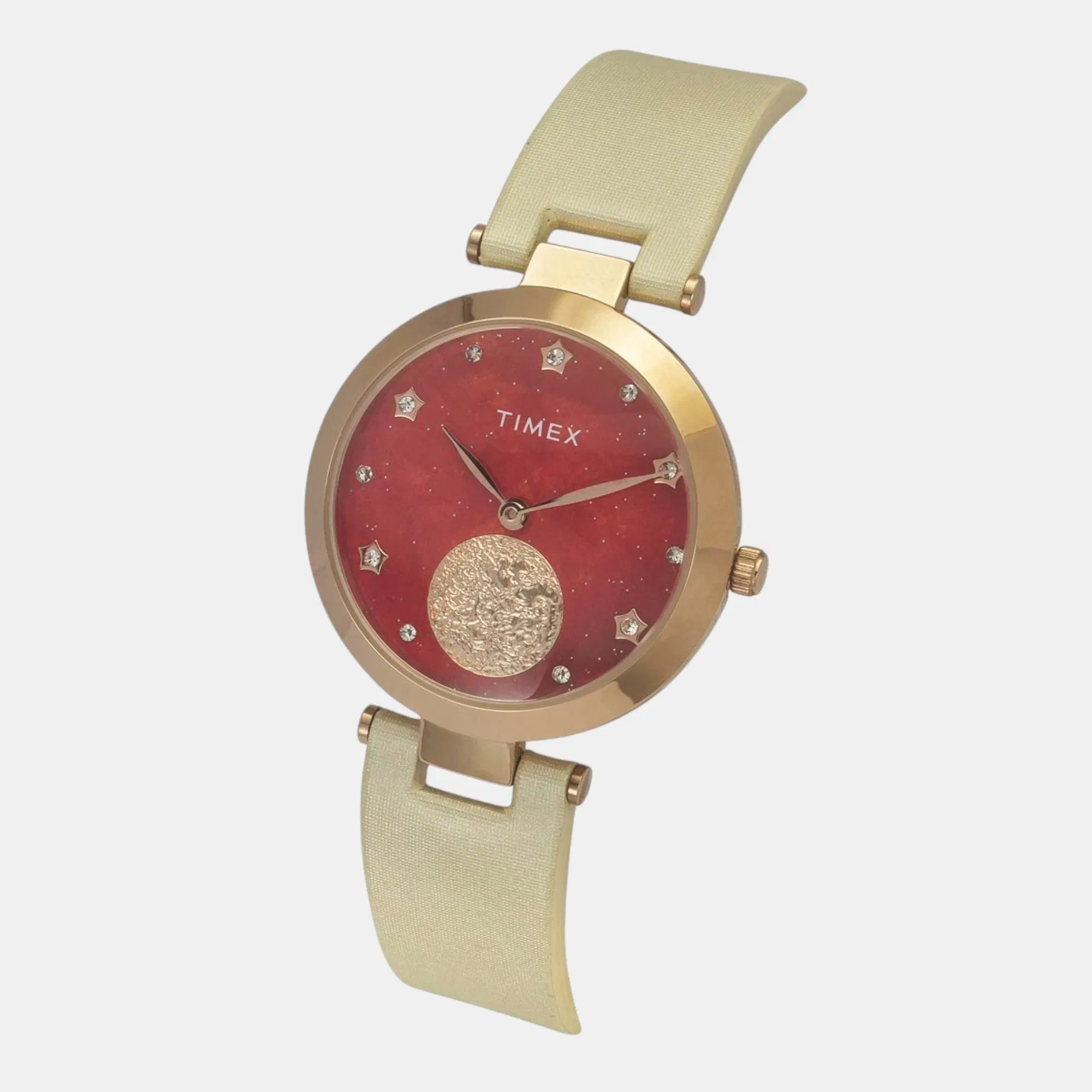 Timex Fashion Women Quartz Dial Analog Leather Watch Twel19201