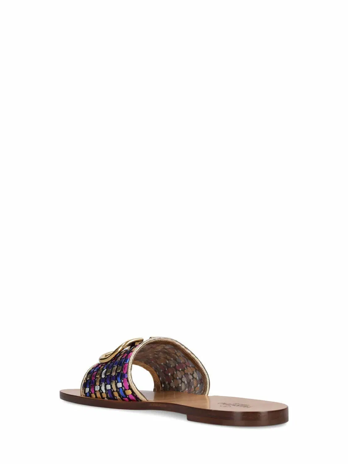 VALENTINO GARAVANI - 5mm Vlogo Cotton Flat Sandals