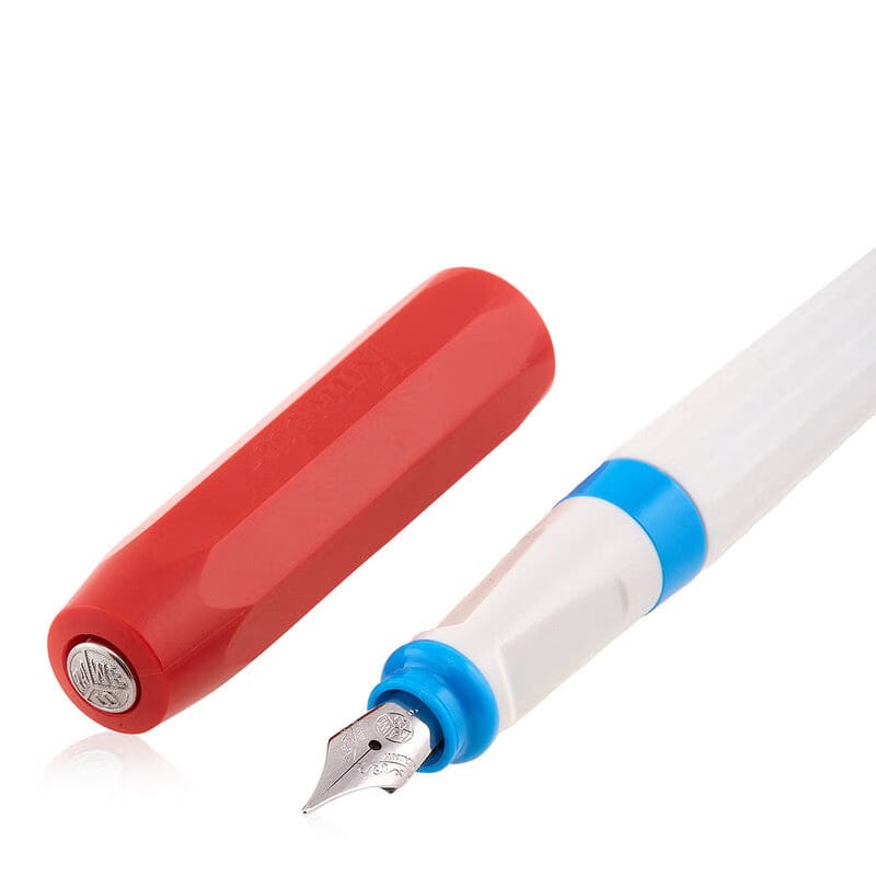 Kaweco Perkeo Retro Block Fine Nib Gray/Blue/Red Fountain Pen 10001826