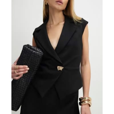Black Cap Sleeve Wide Leg Jumpsuit