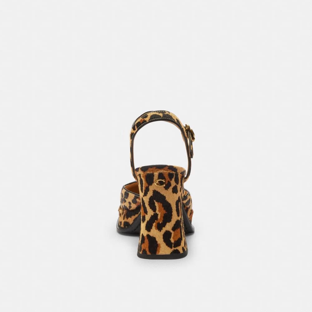 Women's Coach Tea Rose Pump With Leopard Print Natural Leopard