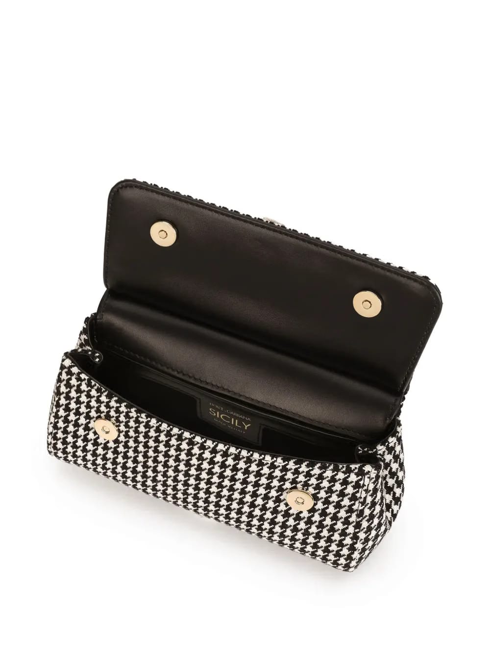 small Sicily houndstooth tote bag
