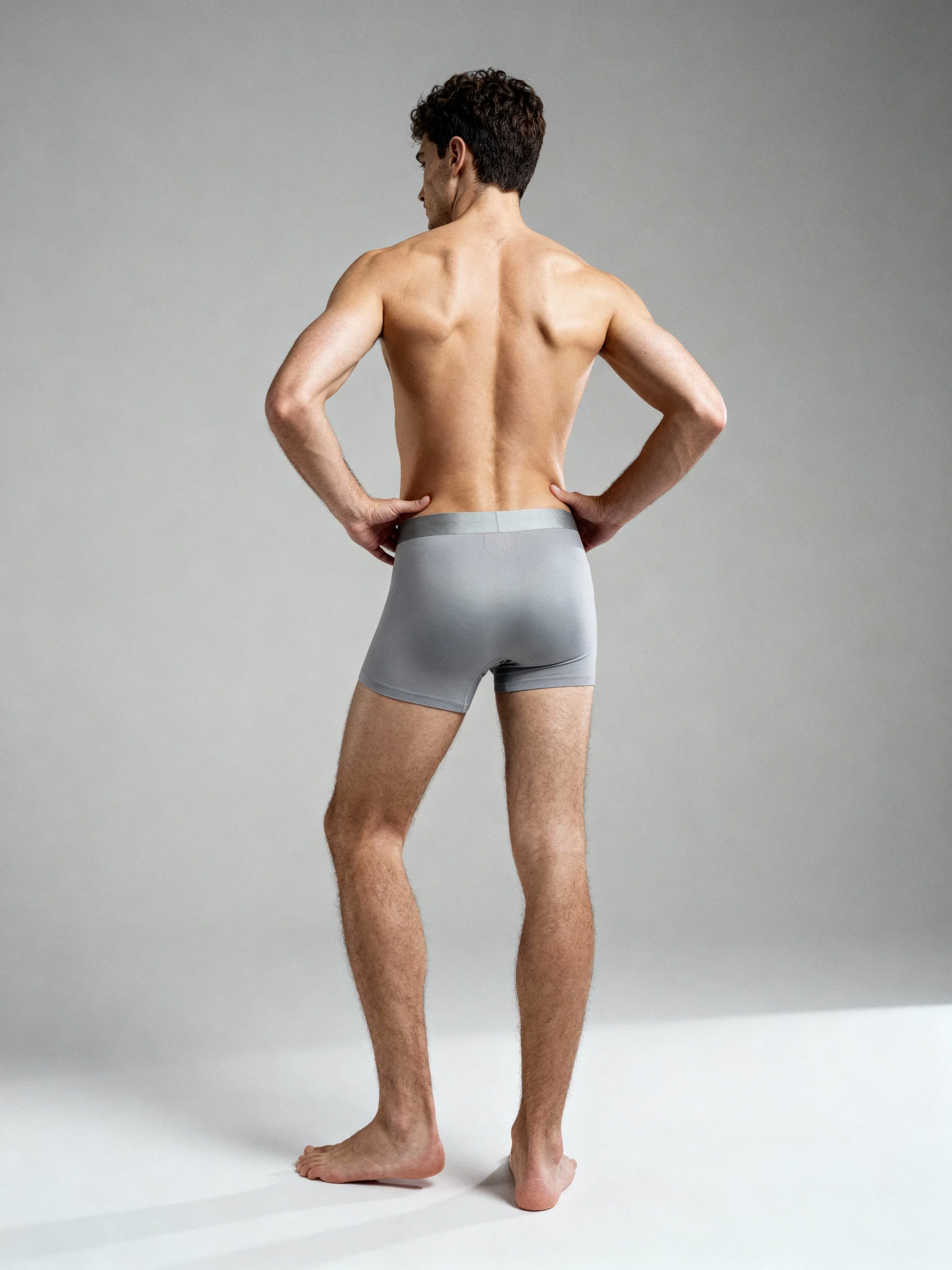 Men V Walks Grey Solid Luxury Elastic Trunk by Manaca