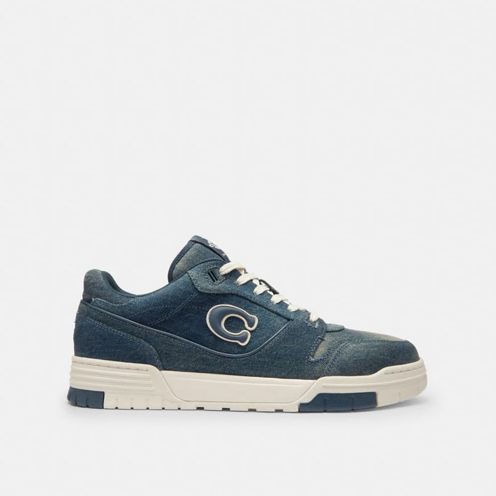 Men's Coach Soho Sneaker In Loved Denim Denim