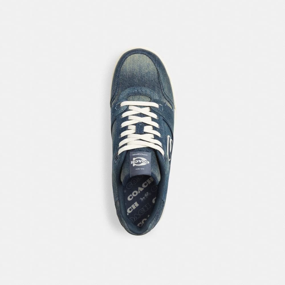 Men's Coach Soho Sneaker In Loved Denim Denim