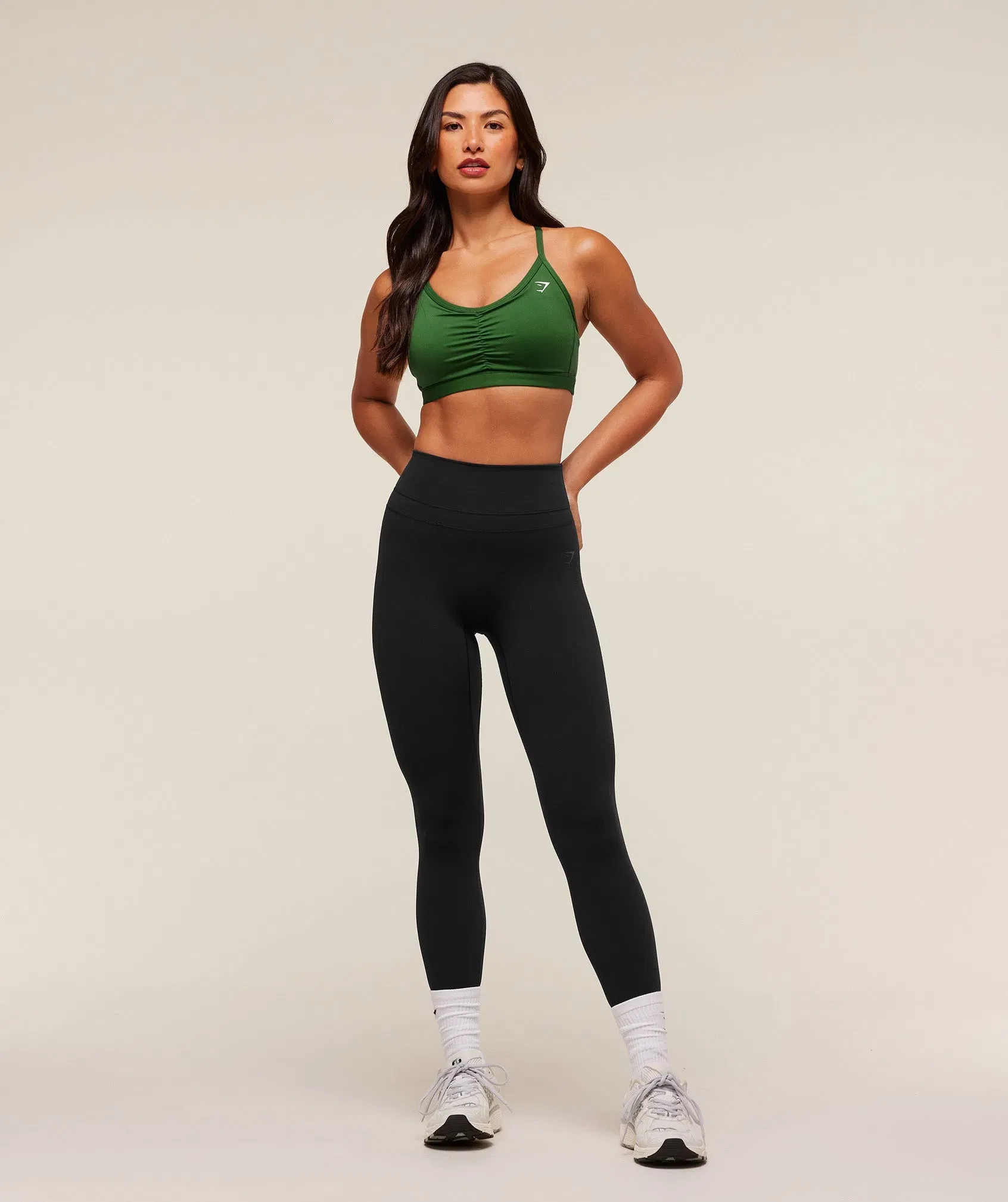 Gymshark Ruched Sports Bra - Athletic Green