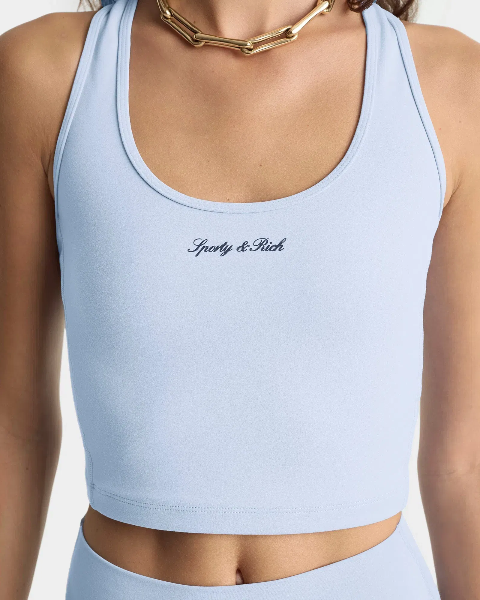 Signature Logo Sports Tank - Faded Blue/Navy