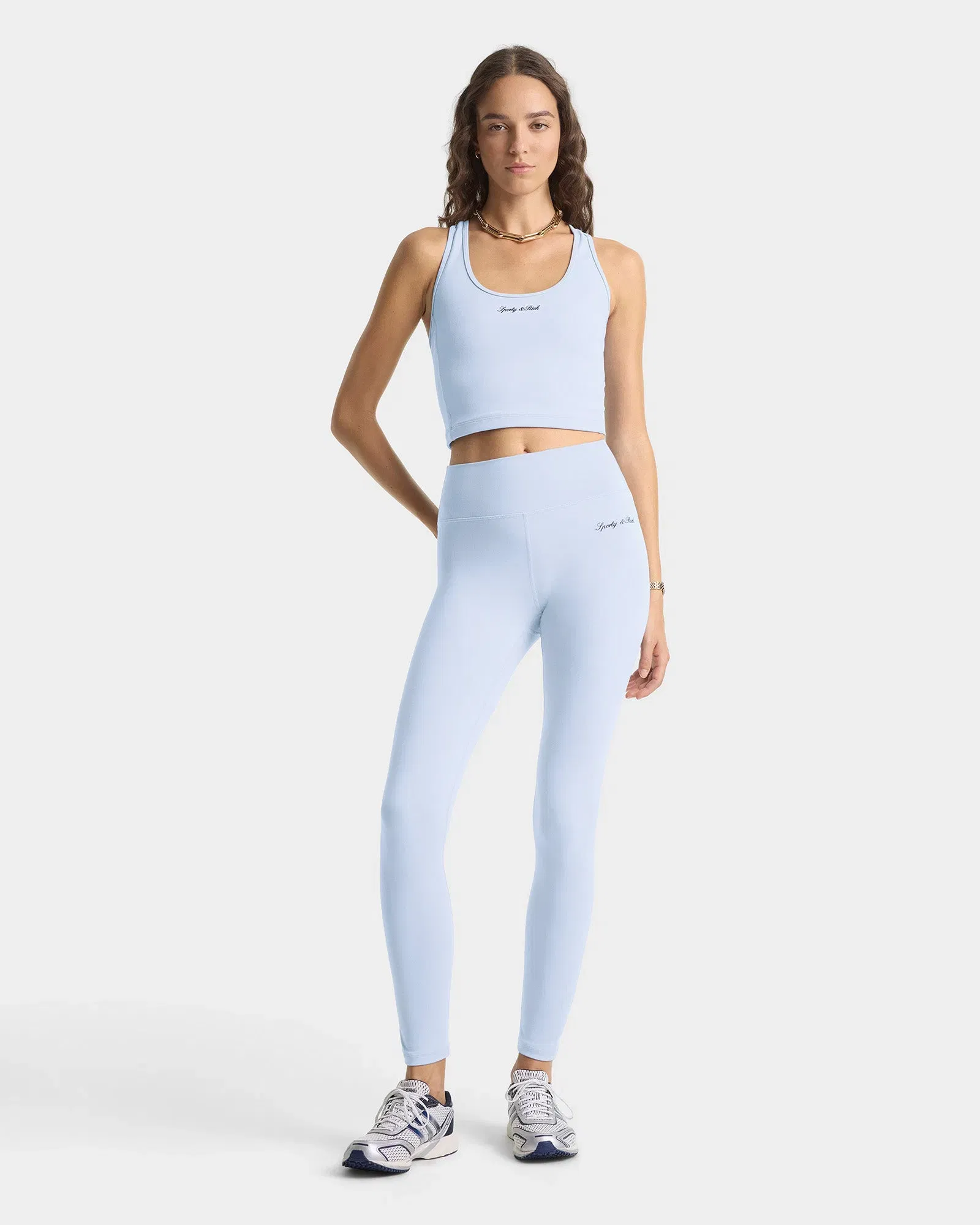 Signature Logo Sports Tank - Faded Blue/Navy