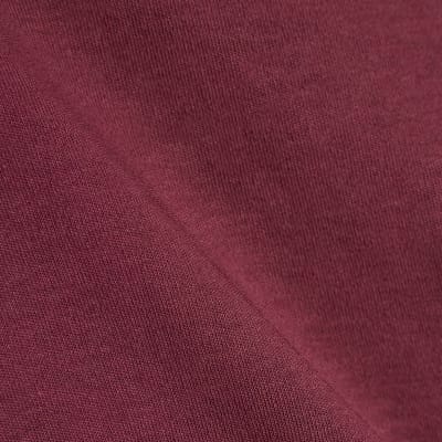 Red Short Sleeve Tie Back Seamed Top