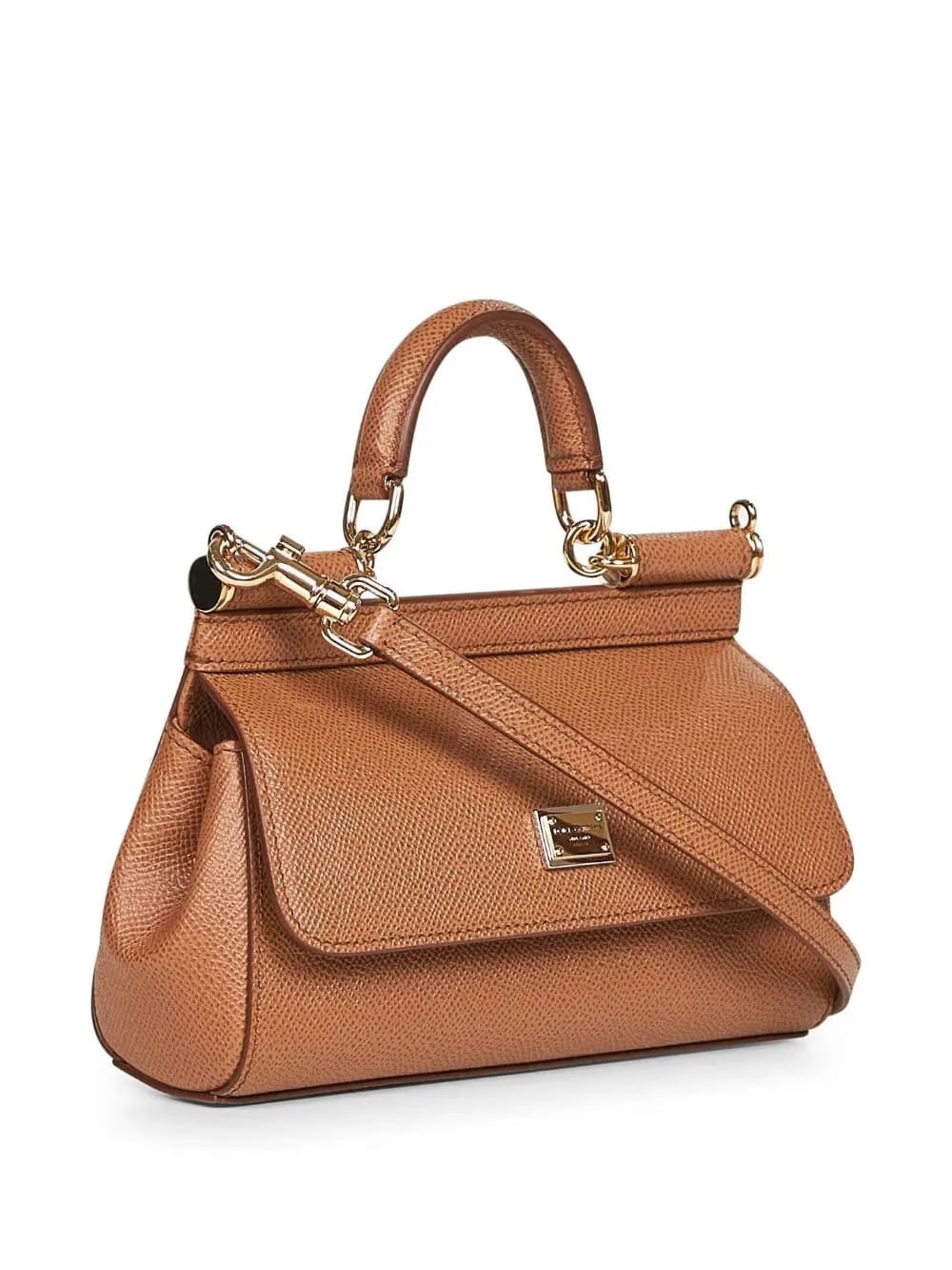dauphine calf leather top handle bag