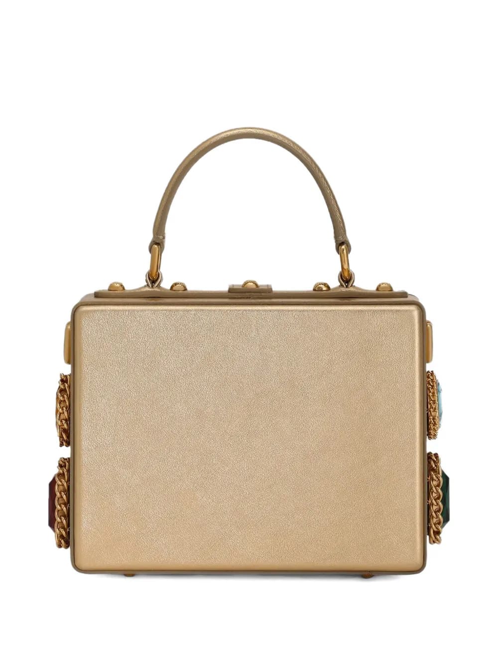 jewel-embellished box tote bag