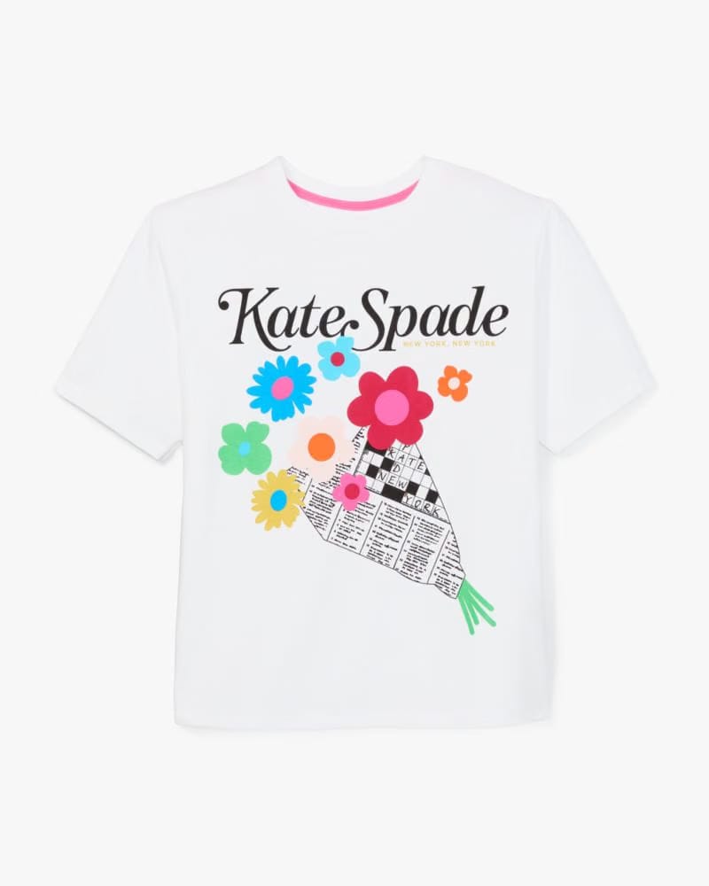 Floral Newspaper T-Shirt