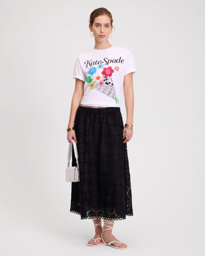 Floral Newspaper T-Shirt