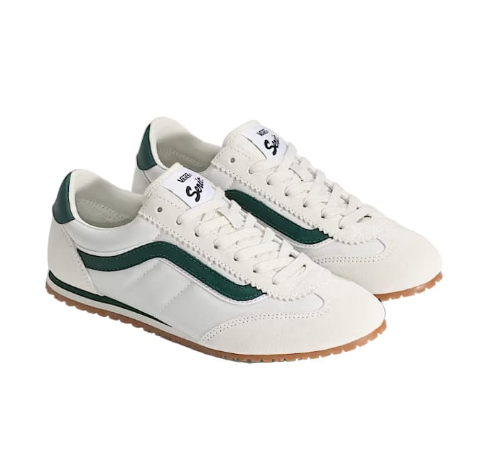 Vans Super Lowpro Shoe Marshmallow White Emerald Green