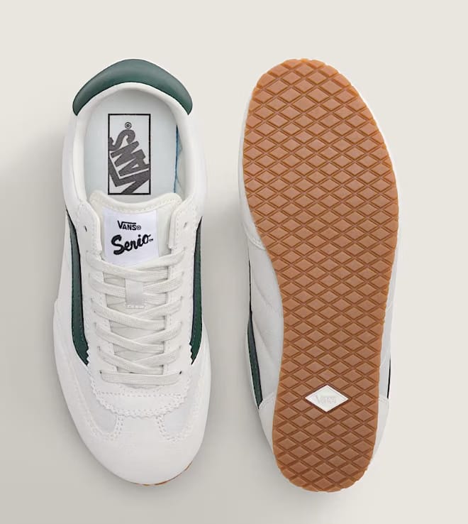 Vans Super Lowpro Shoe Marshmallow White Emerald Green