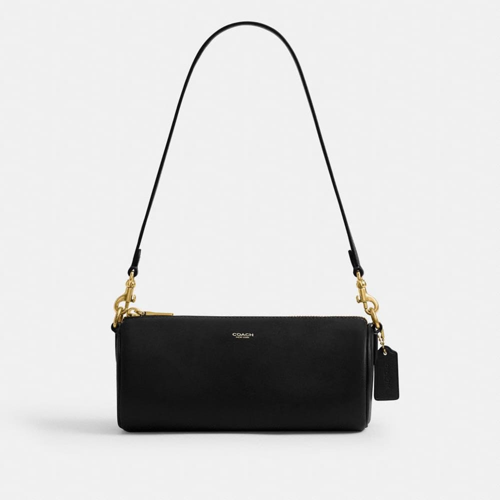 Coach Barrel Bag Brass Black