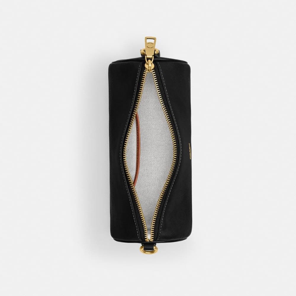 Coach Barrel Bag Brass Black