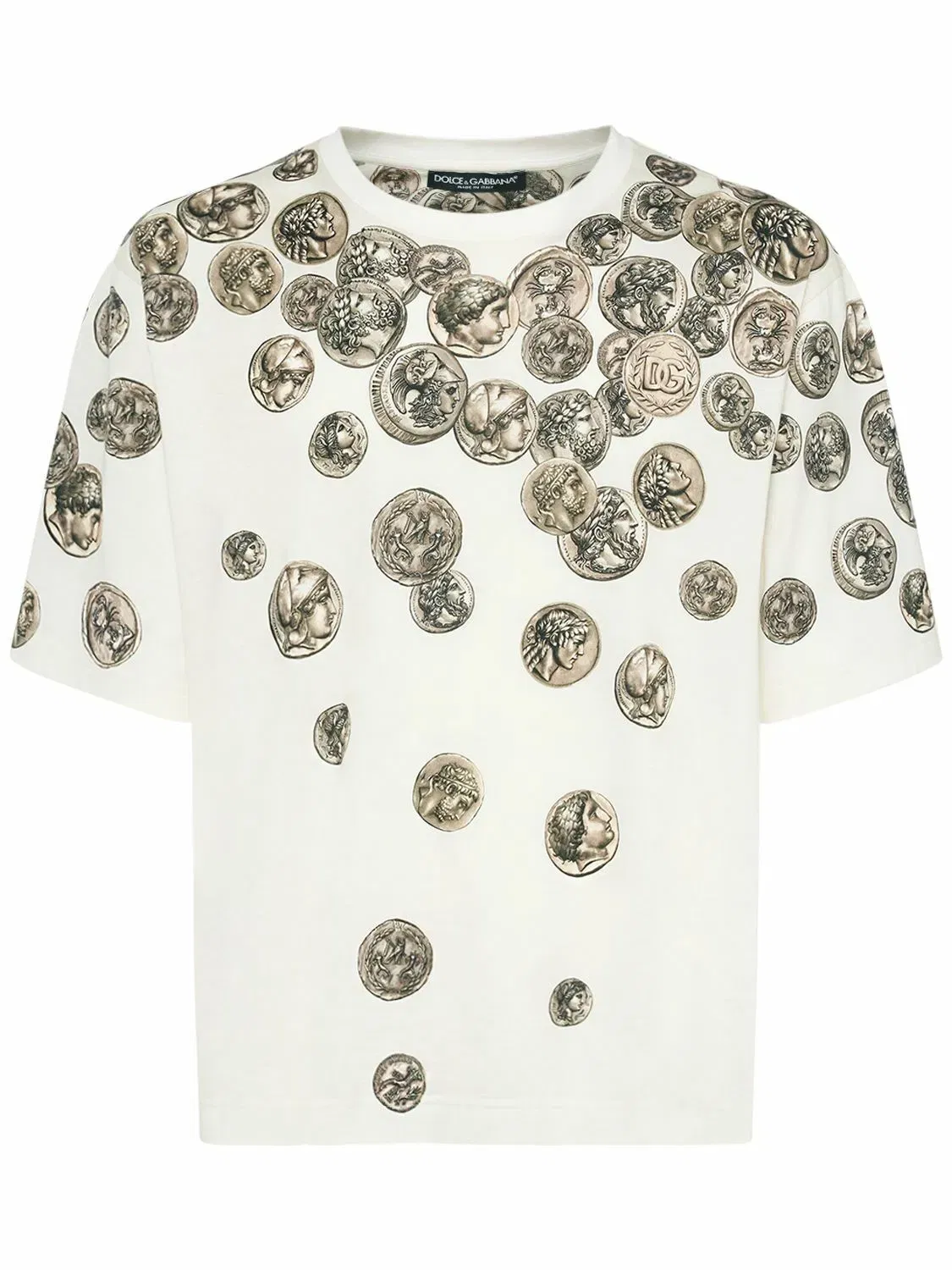 DOLCE & GABBANA - Ancient Coins Printed Cotton T-shirt