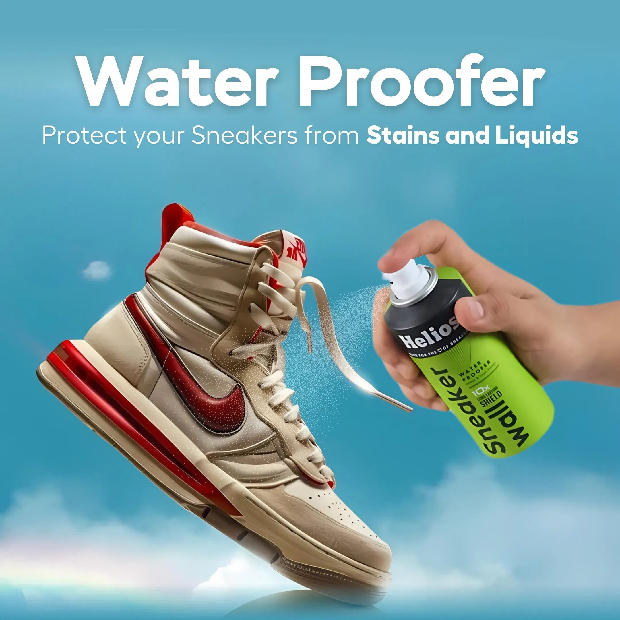 Helios Sneaker Wall Protect Spray | Water & Stain Barrier for Shoes | Shoe Water Proofer Spray | Available in 100 ml & 150 ml Sizes