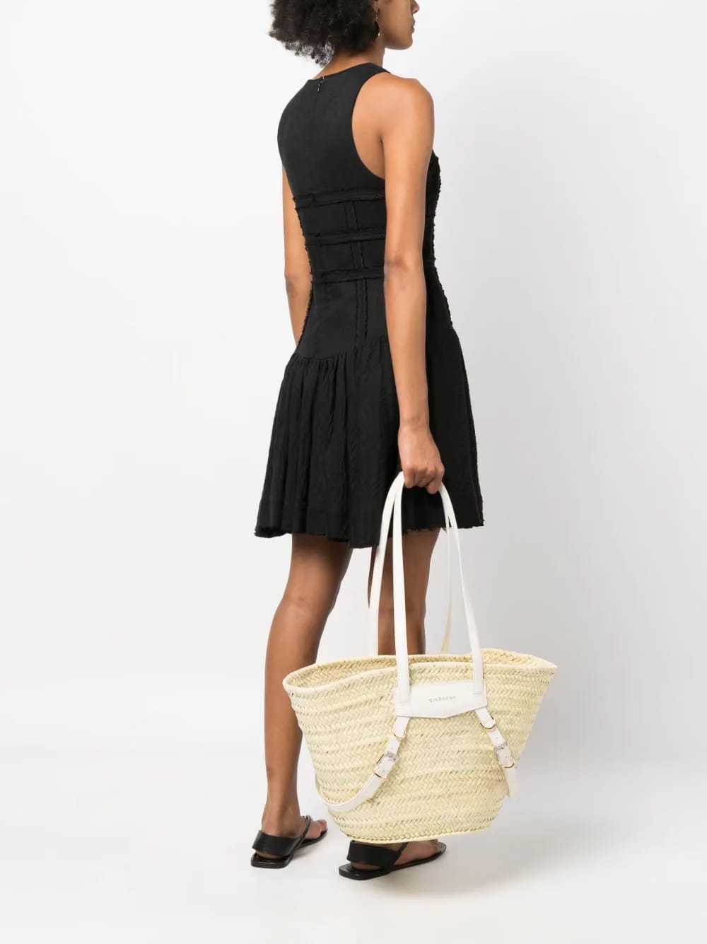 medium Voyou raffia basket bag