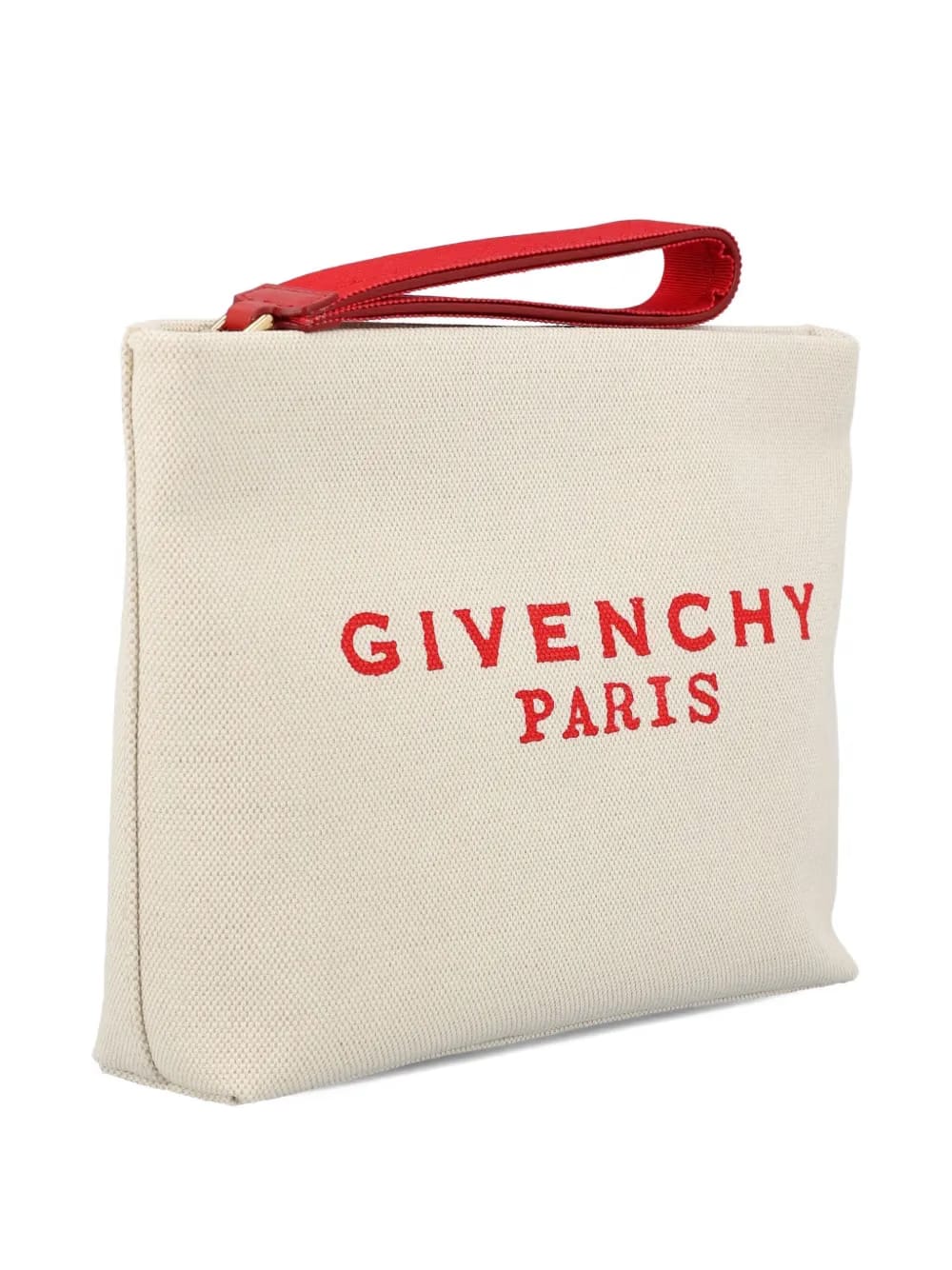logo-print clutch bag