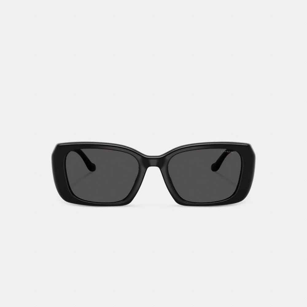 Coach Maxi Sculpted C Oversized Rectangle Sunglasses Black
