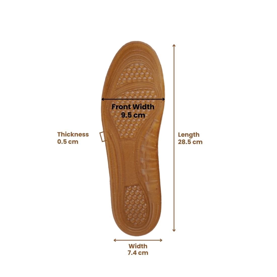 Helios Gel Insole for Flat Foot FOR MEN (Trim to Fit SIZE 6-10)