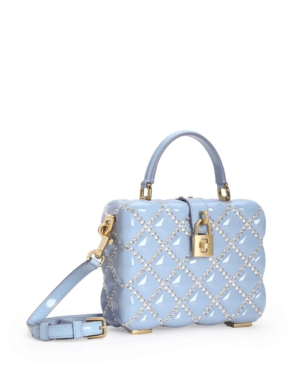 crystal-embellished padlock mini bag