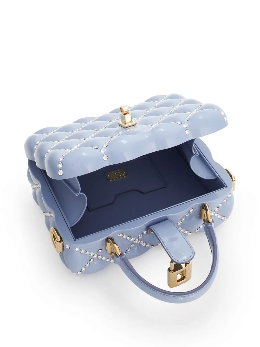 crystal-embellished padlock mini bag