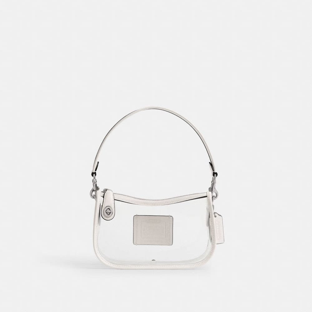 Coach Stadium Swinger Bag Silver Chalk