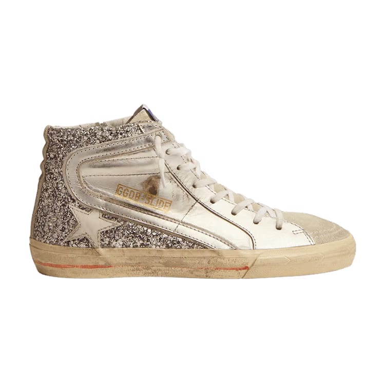Golden Goose Wmns Slide Sneaker 'Silver Glitter'