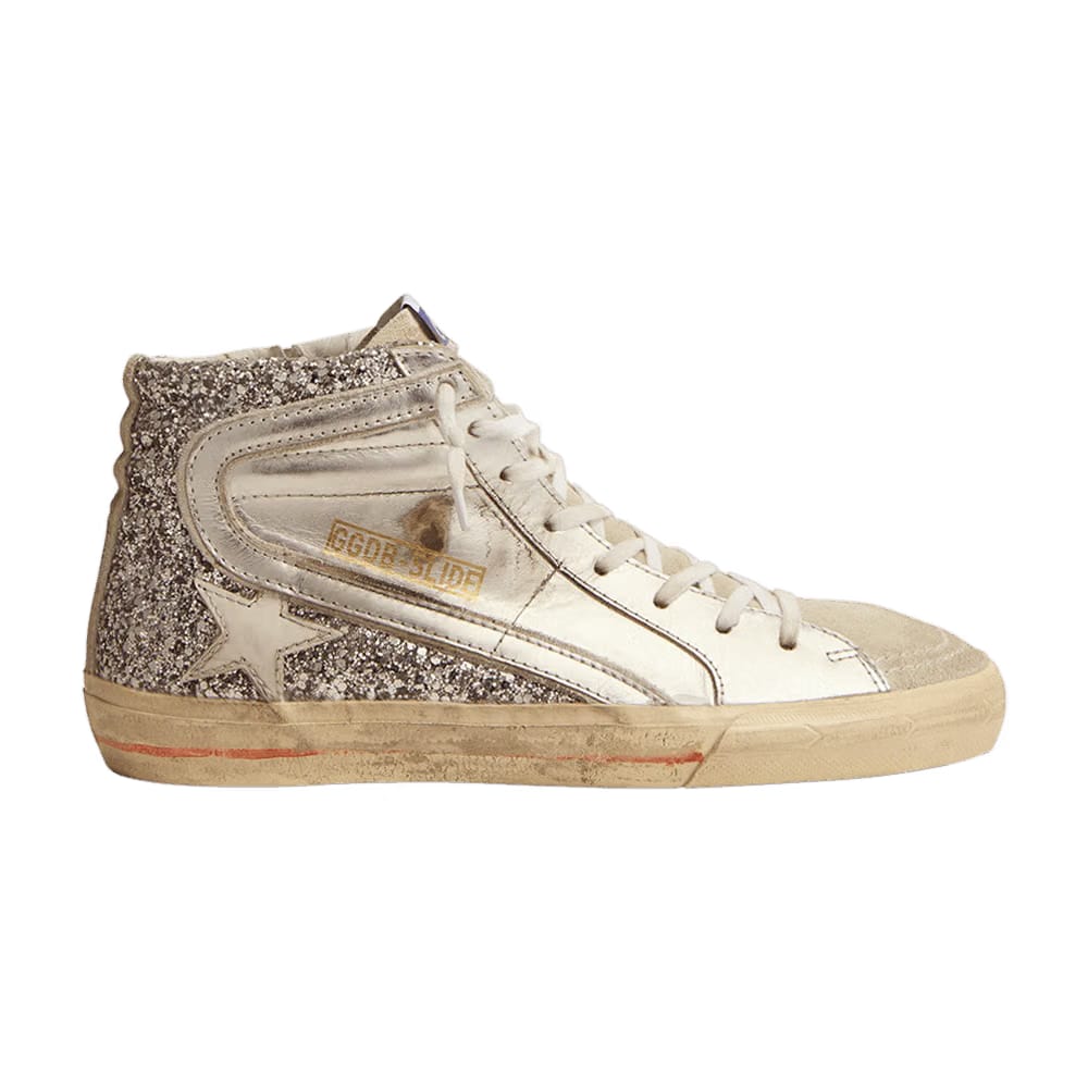 Golden Goose Wmns Slide Sneaker 'Silver Glitter'