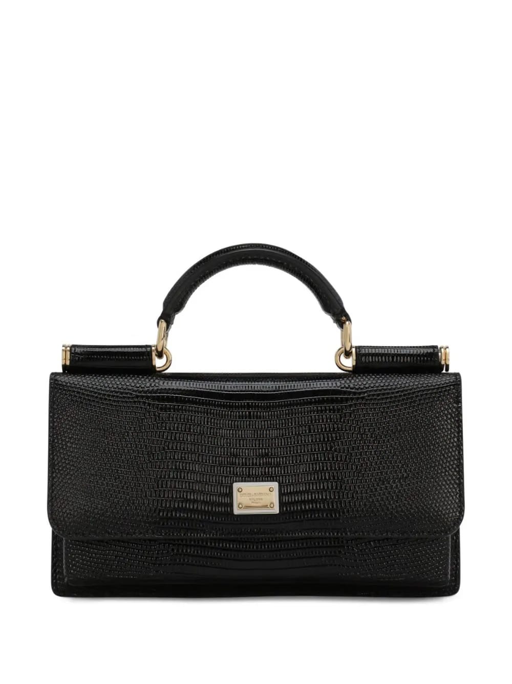 mini Sicily iguana-print leather bag