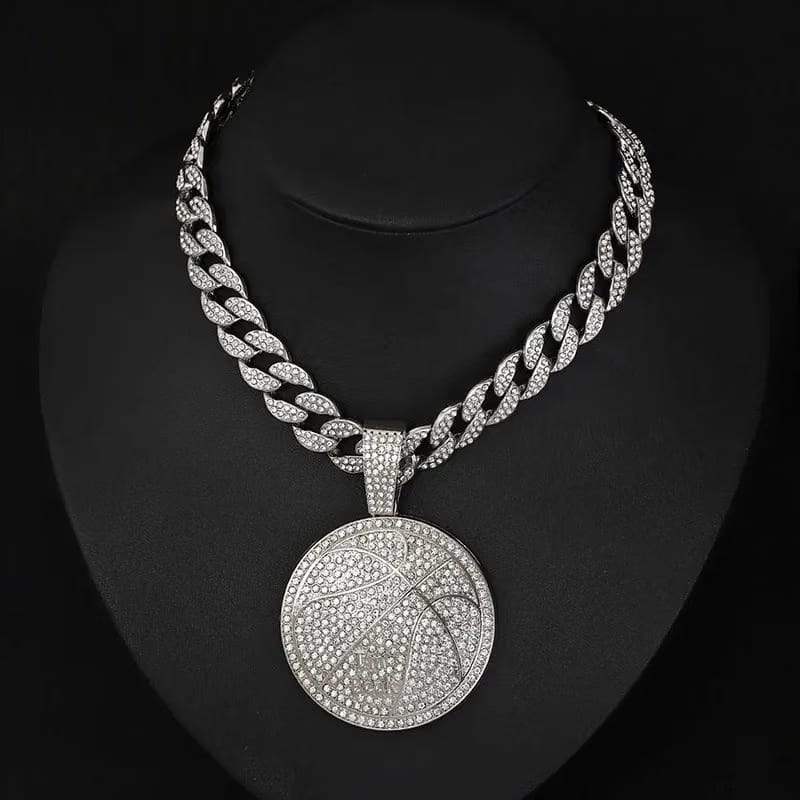 Basketball Pendant Necklace