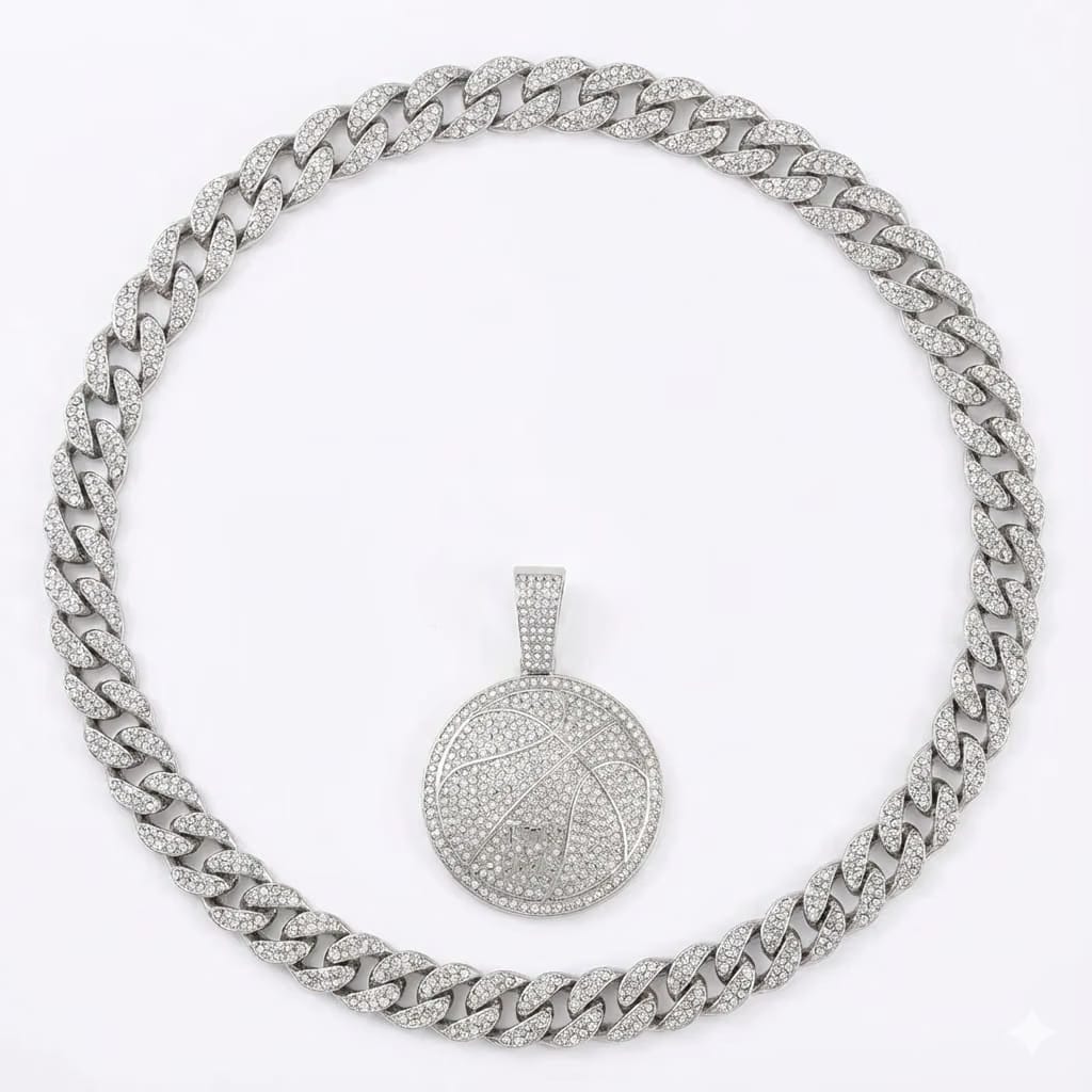 Basketball Pendant Necklace