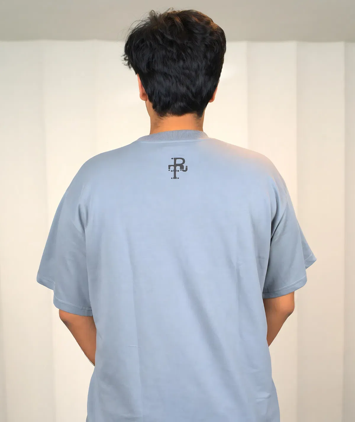 Grey Oversized Round Neck T-shirt