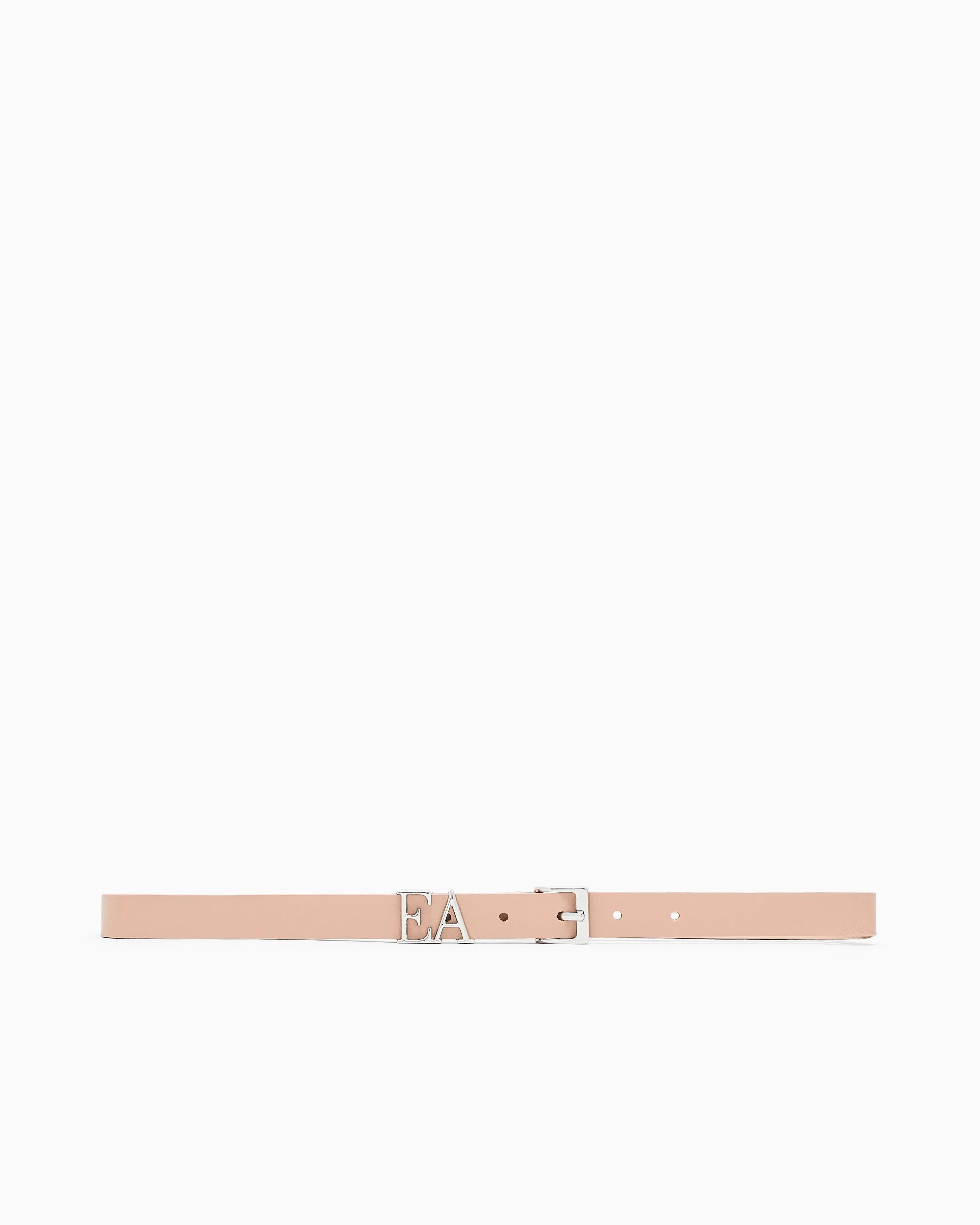 Emporio Armani Leather belt with moulded EA buckle