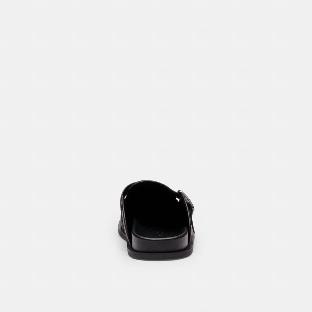 Men's Coach Buckle Clog In Signature Jacquard Graphite Black