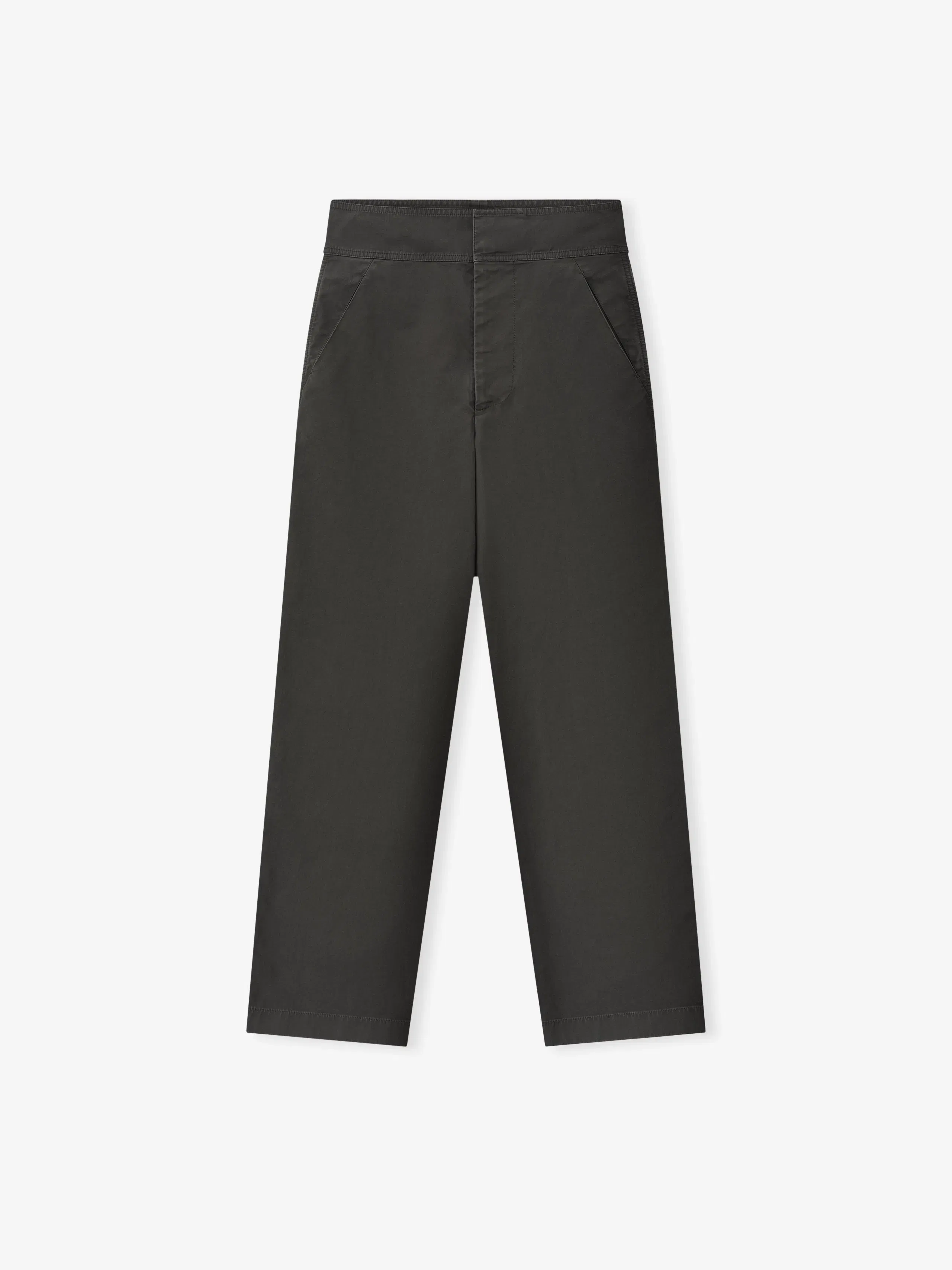 Essentials Garment Dyed Cotton Casual Pant Dark Grey
