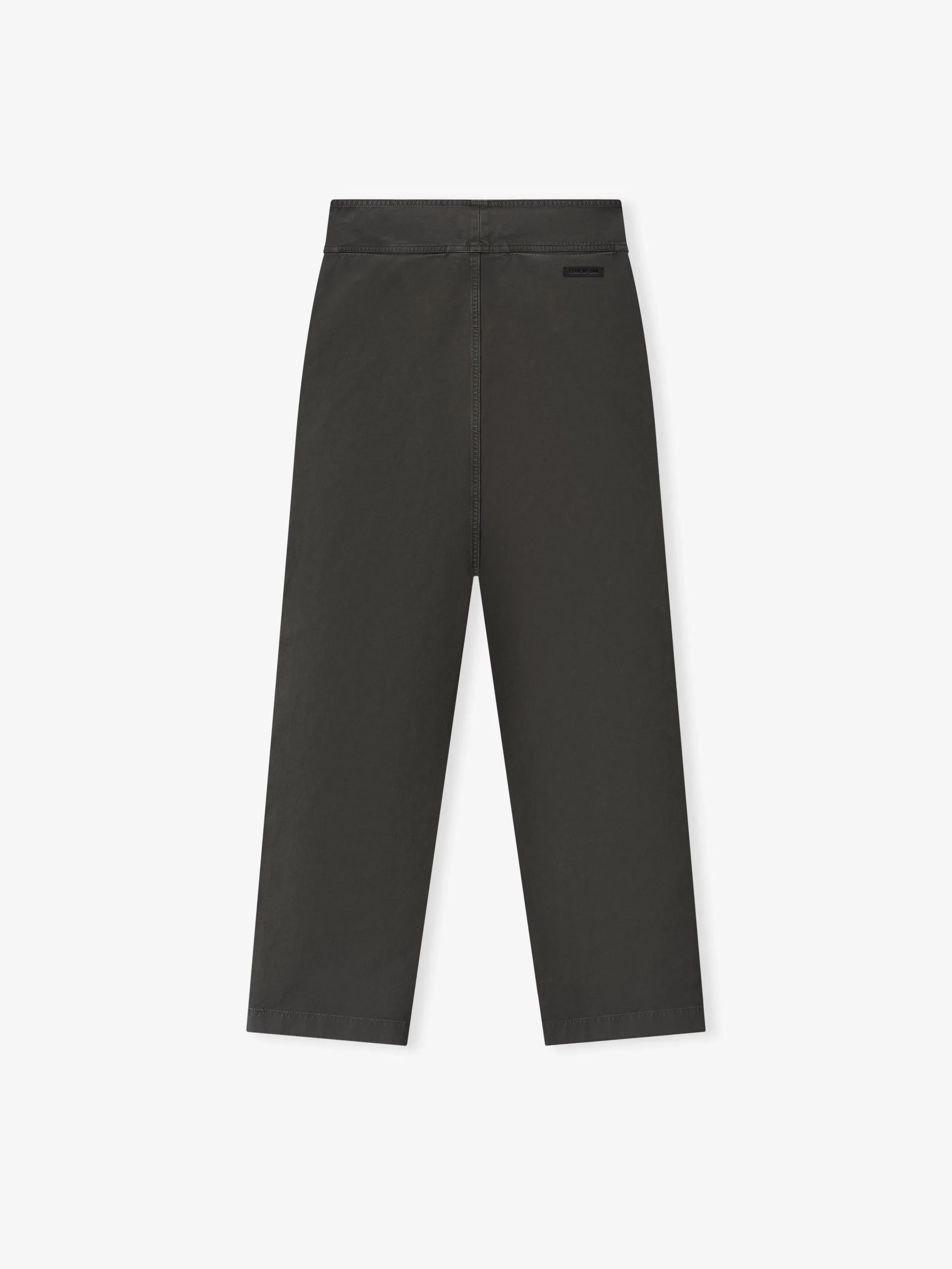 Essentials Garment Dyed Cotton Casual Pant Dark Grey