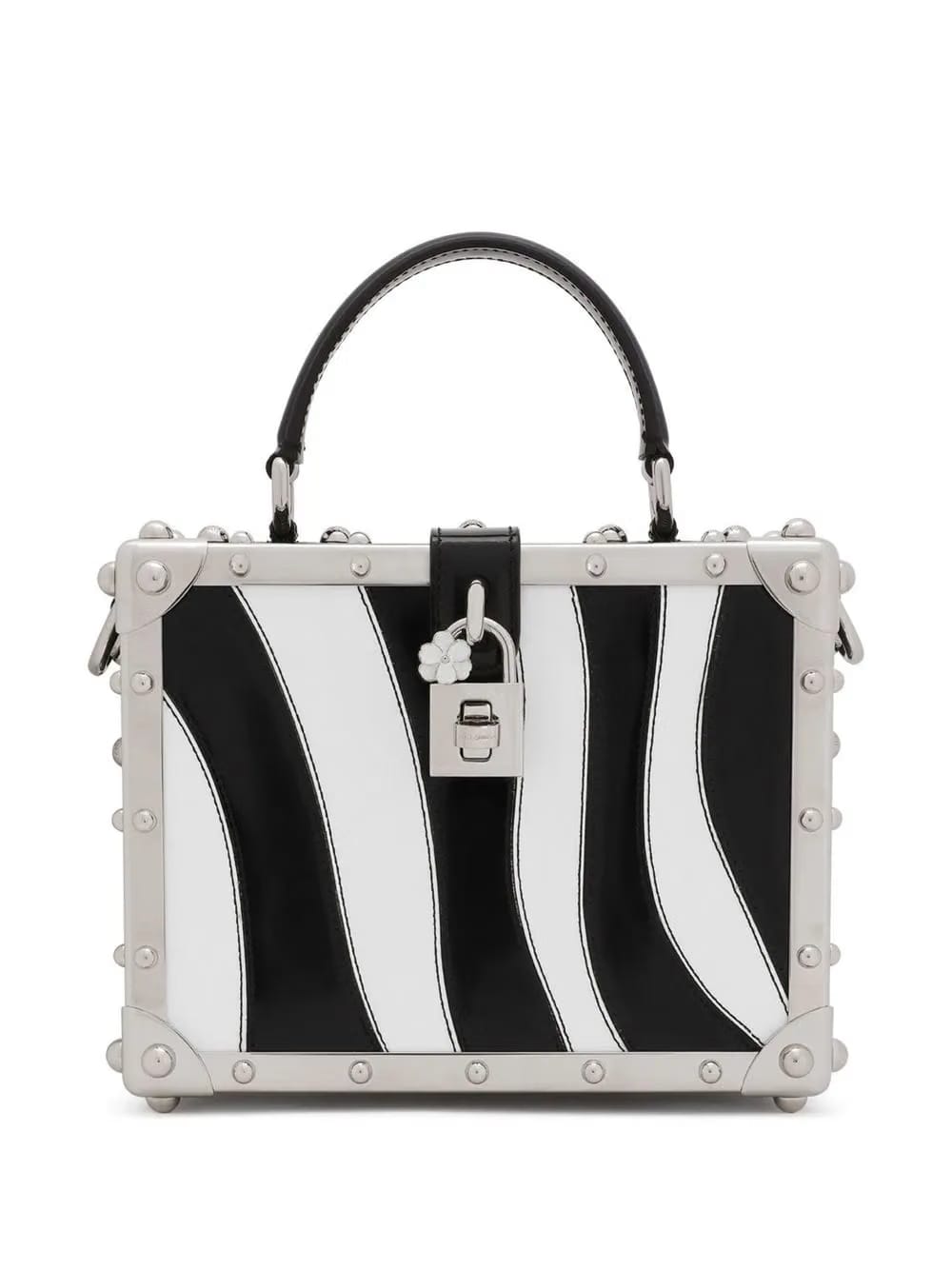 Dolce Box zebra-print top-handle bag
