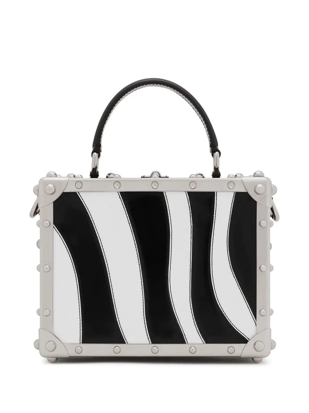 Dolce Box zebra-print top-handle bag
