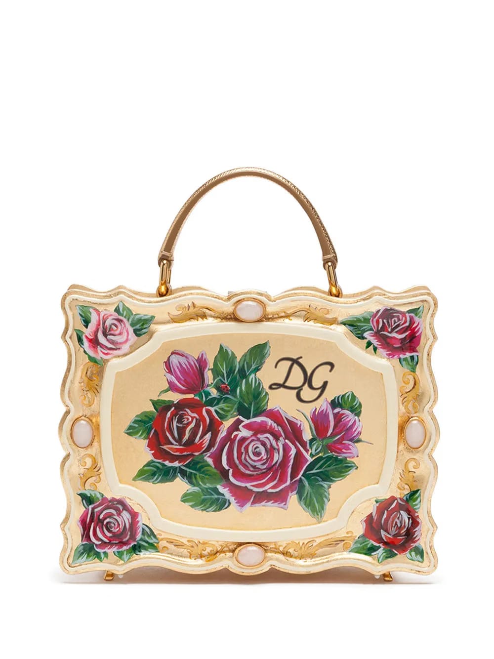 Dolce Box hand-painted top-handle bag